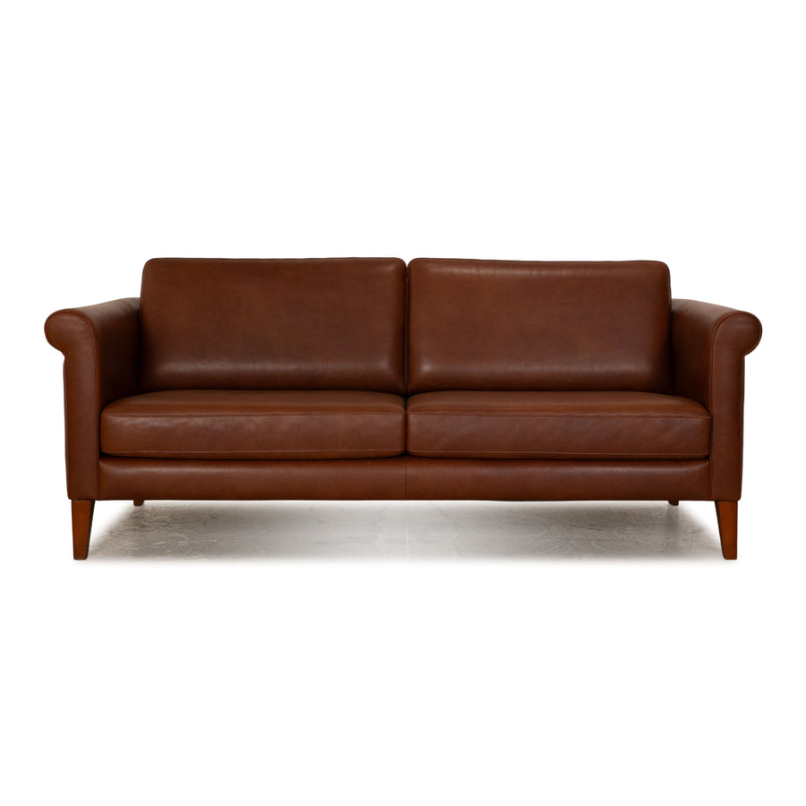 Machalke System Plus Leather Three-Seater Brown Sofa Couch