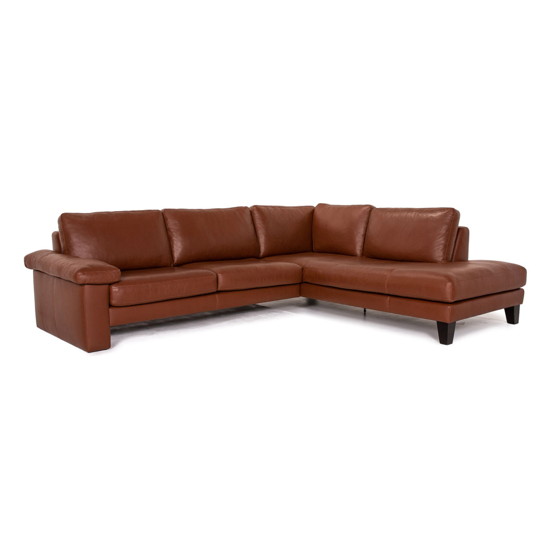 Machalke System Plus Leder Ecksofa Braun Sofa Couch #14656