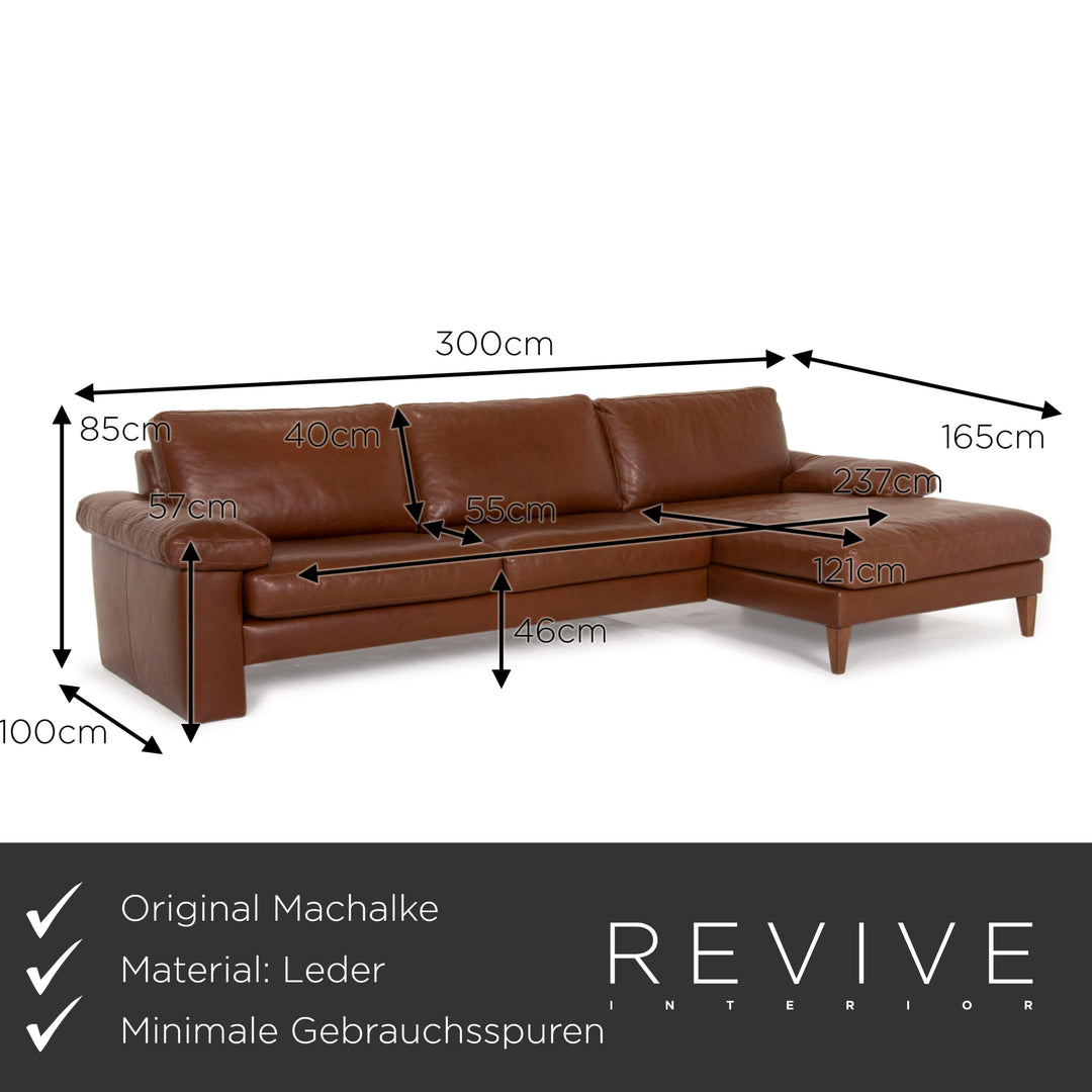 Machalke System Plus Leder Ecksofa Braun Sofa Couch