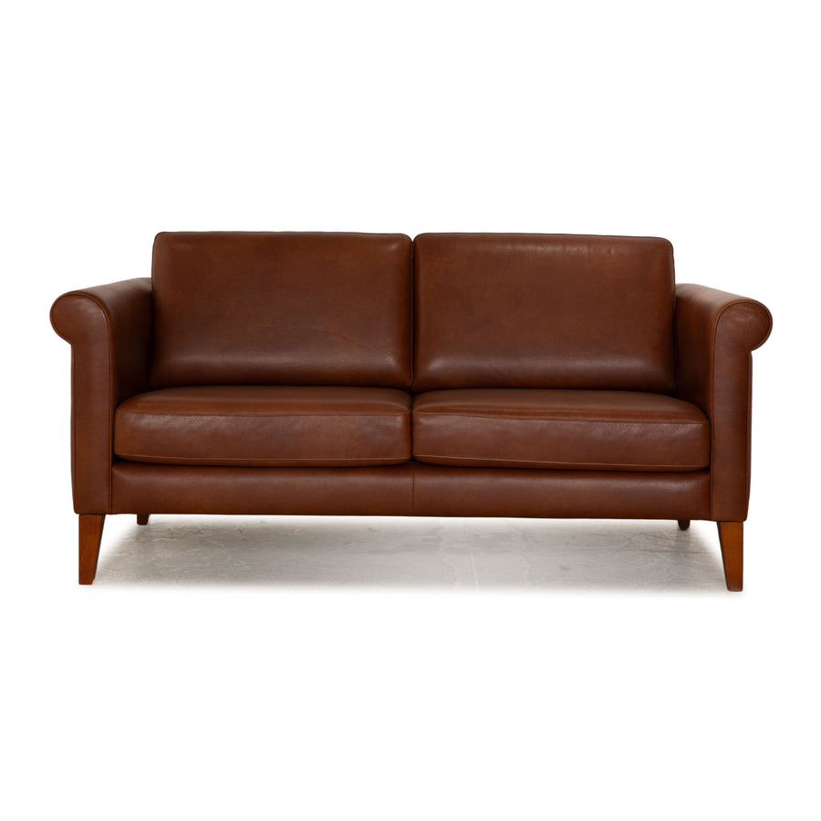 Machalke System Plus Leather Two-Seater Brown Sofa Couch
