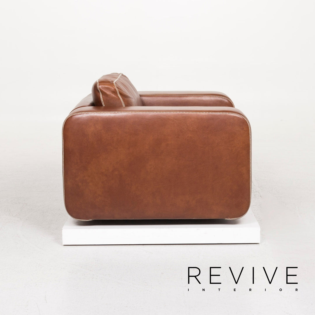 Machalke Valentino Fauteuil en cuir marron #12620