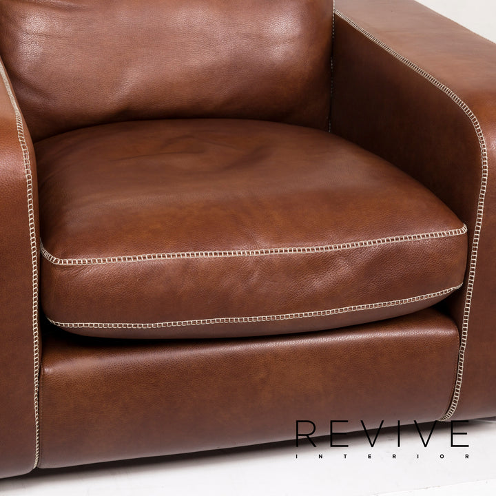 Machalke Valentino Fauteuil en cuir marron #12620