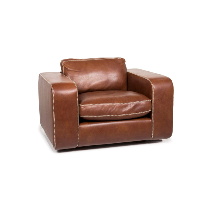 Machalke Valentino Fauteuil en cuir marron #12620