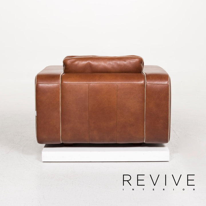 Machalke Valentino Fauteuil en cuir marron #12620