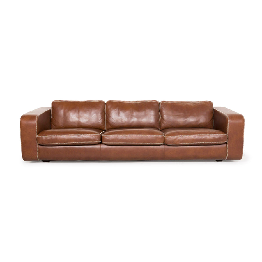 Machalke Valentino Leather Sofa Brown Three Seater #13102