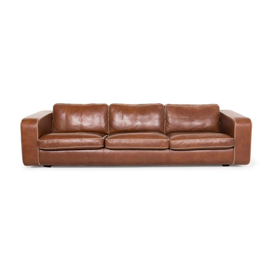 Machalke Valentino Leather Sofa Brown Three Seater