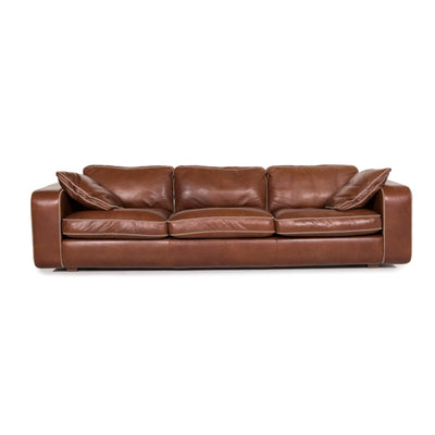 Machalke Valentino Leder Sofa Braun Dreisitzer Couch #12618