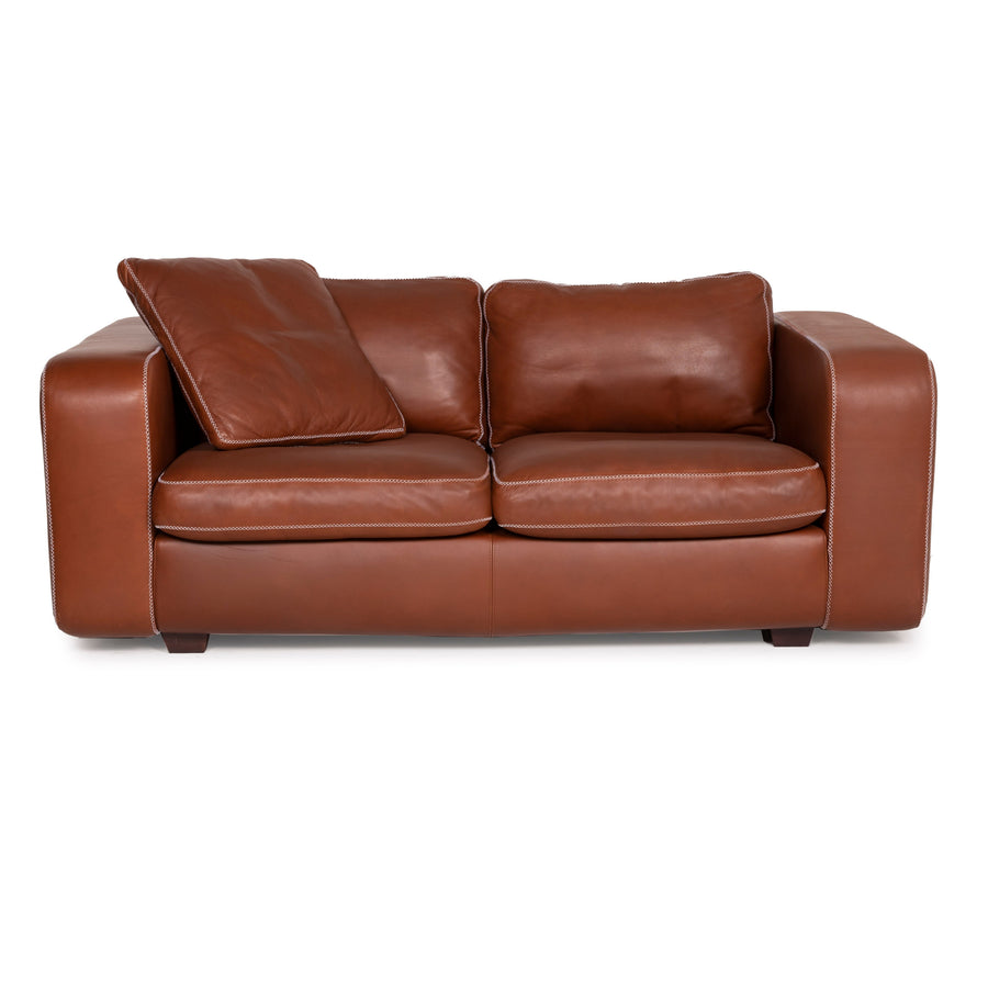 Machalke Valentino Leather Sofa Brown Two Seater
