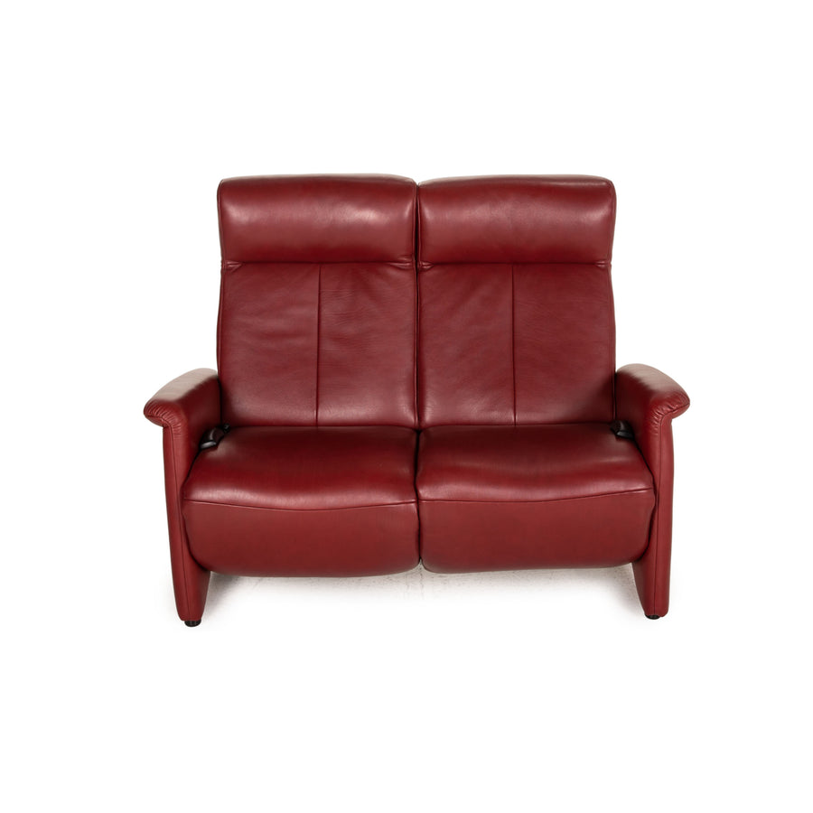 Marquardt leather sofa two-seater red relaxation function function