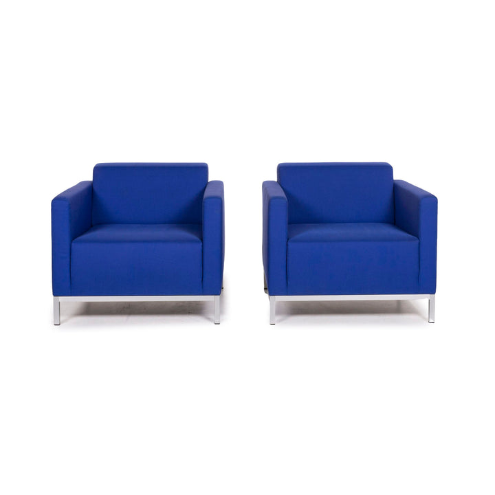 MDF Italia armchair set Blue 2x armchair #12595