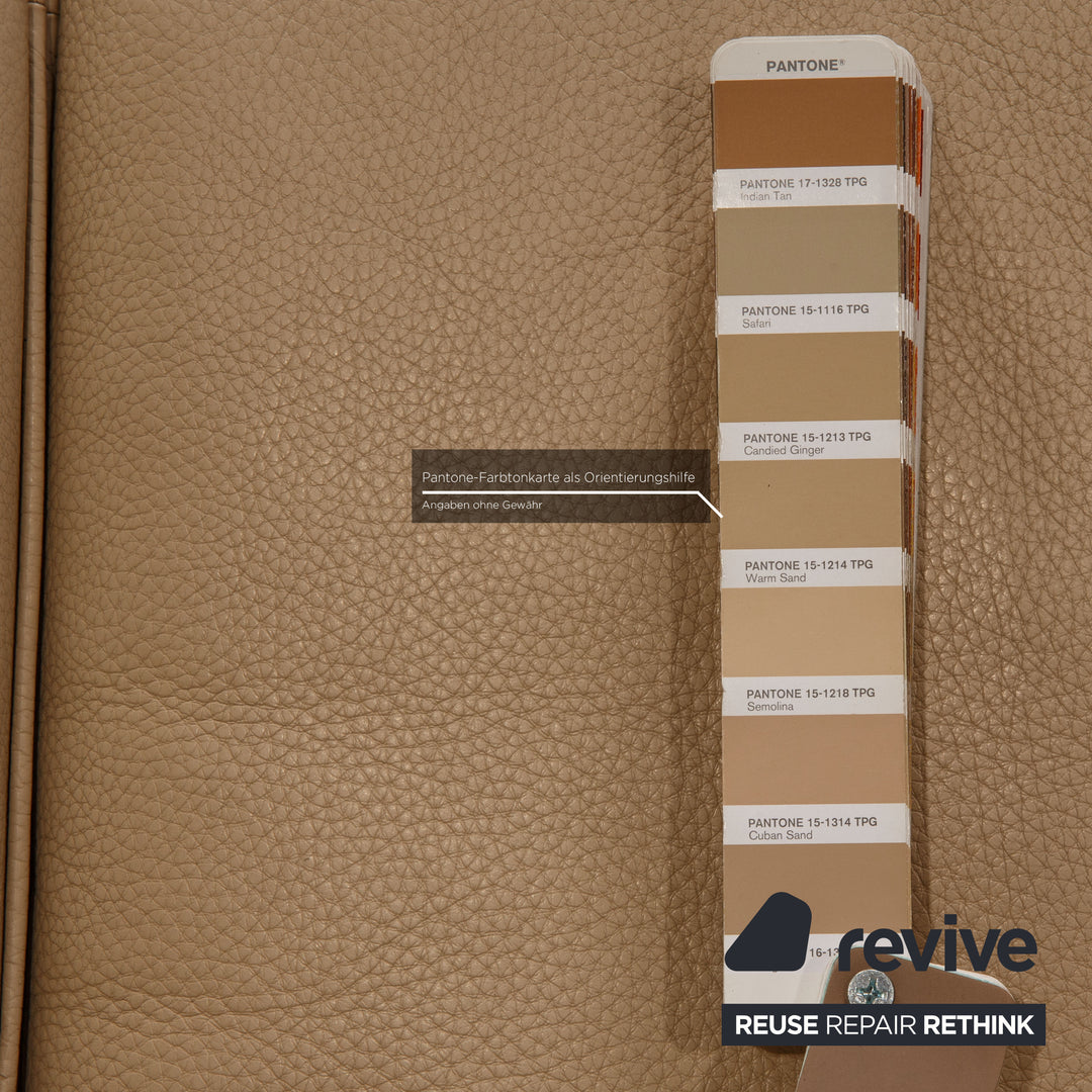 Meisterstücke Leder Sofa Garnitur Beige Dreisitzer Zweisitzer