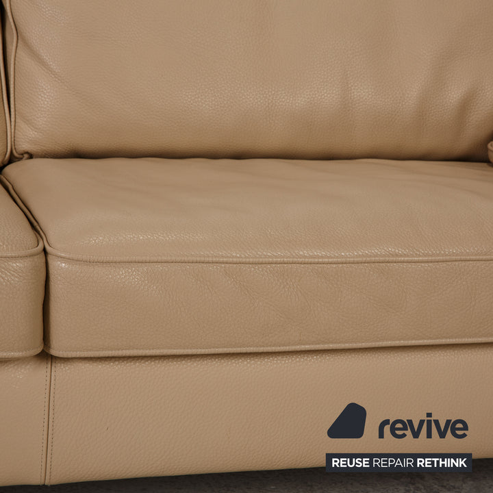 Meisterstücke Leder Sofa Garnitur Beige Dreisitzer Zweisitzer