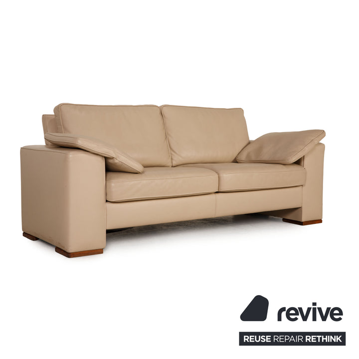 Meisterstücke Leder Sofa Garnitur Beige Dreisitzer Zweisitzer