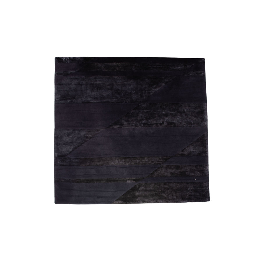Minotti Fluxus fabric rug dark blue pattern