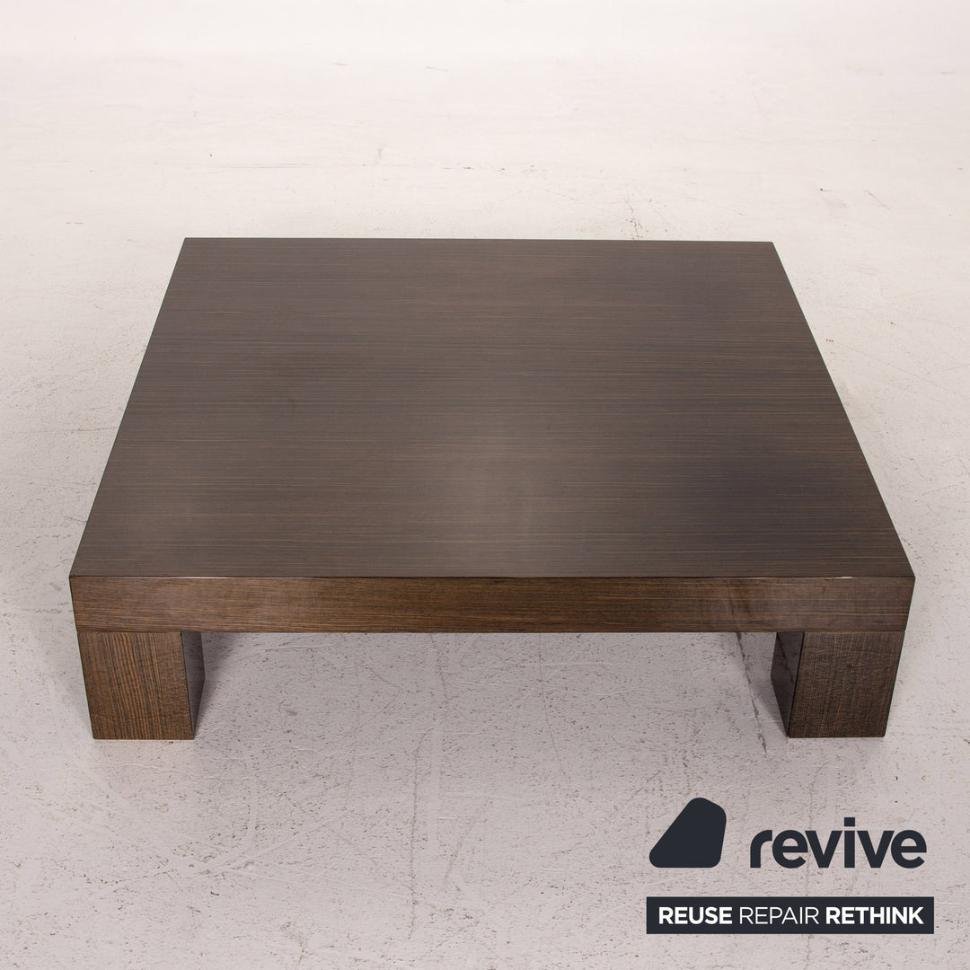 Minotti Wooden Coffee Table Brown High Gloss Table #15472