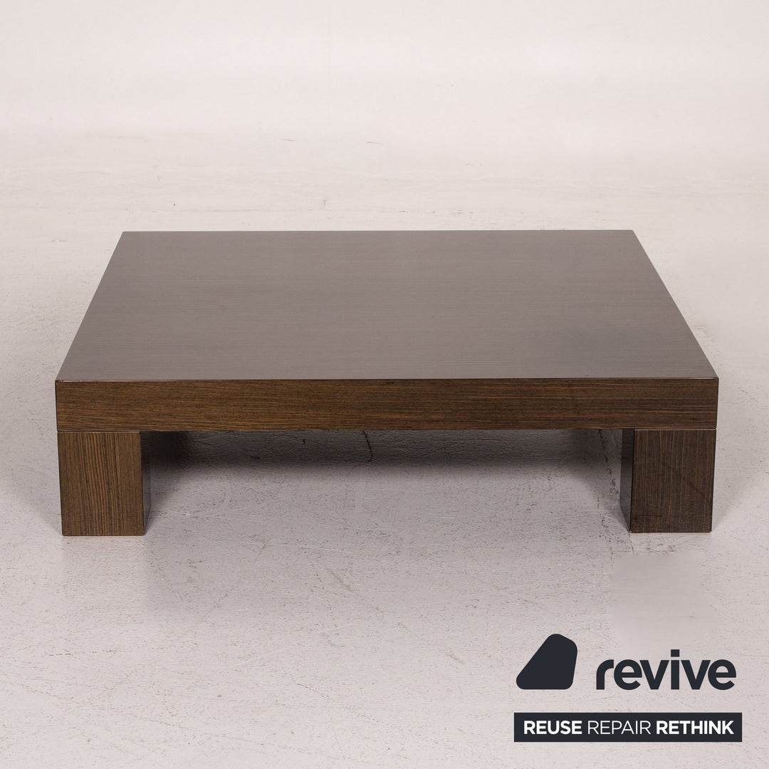 Minotti Wooden Coffee Table Brown High Gloss Table #15472