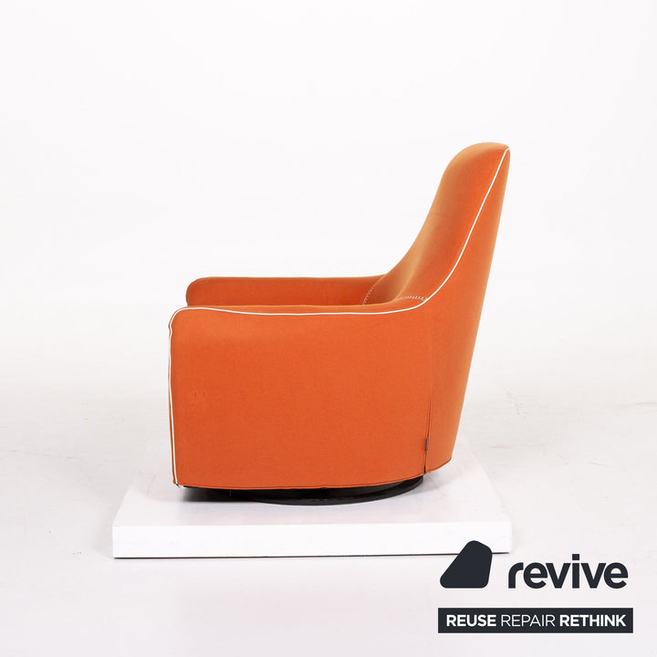Minotti Portofino fabric armchair incl. stool Orange #13398