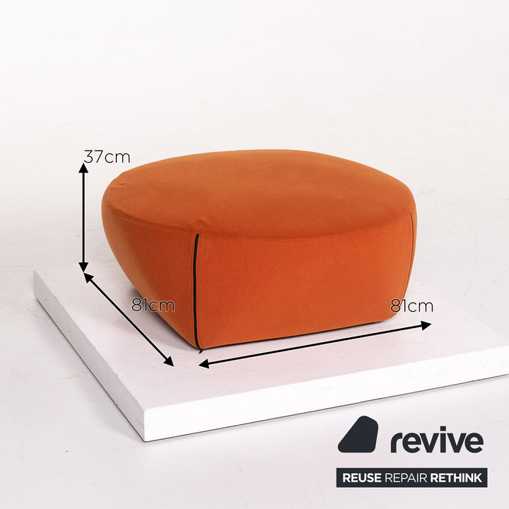 Minotti Portofino fabric armchair incl. stool Orange #13398