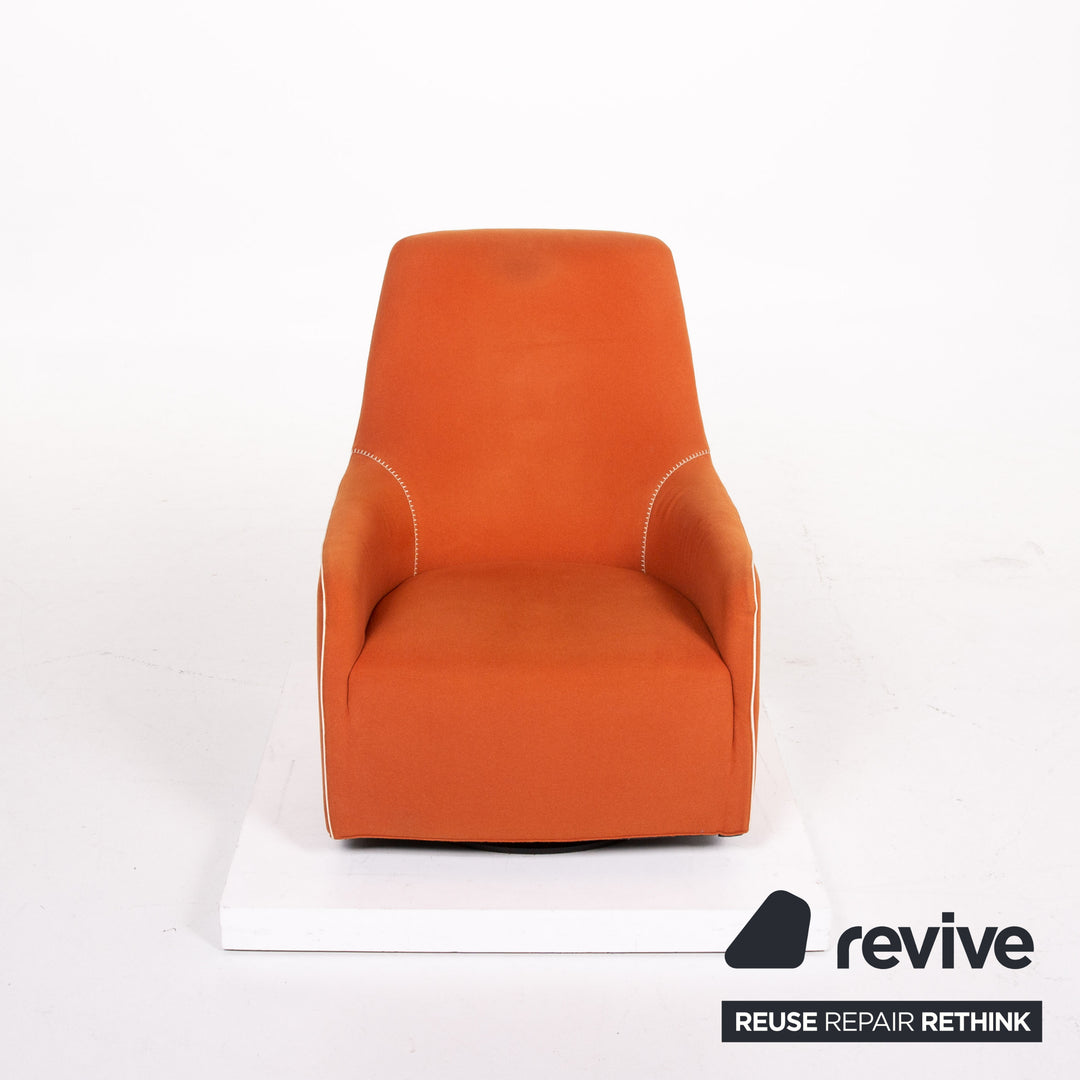 Minotti Portofino fabric armchair incl. stool Orange #13398