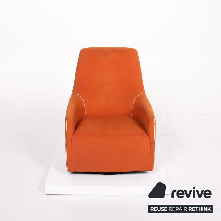 Minotti Portofino fabric armchair incl. stool Orange #13398