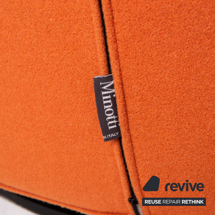 Minotti Portofino fabric armchair incl. stool Orange #13398