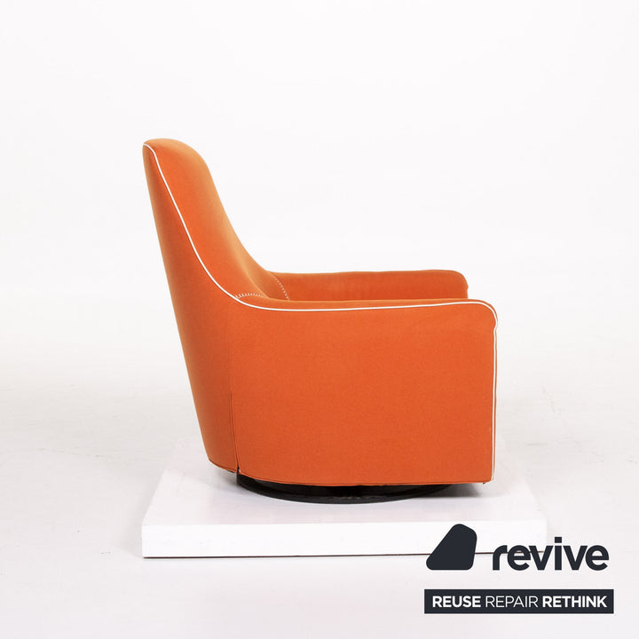 Minotti Portofino fabric armchair incl. stool Orange #13398