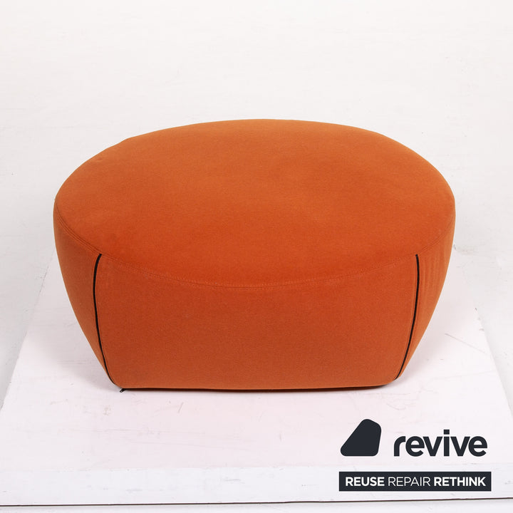 Minotti Portofino fabric armchair incl. stool Orange #13398