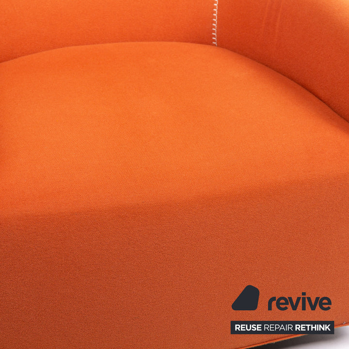 Minotti Portofino fabric armchair incl. stool Orange #13398
