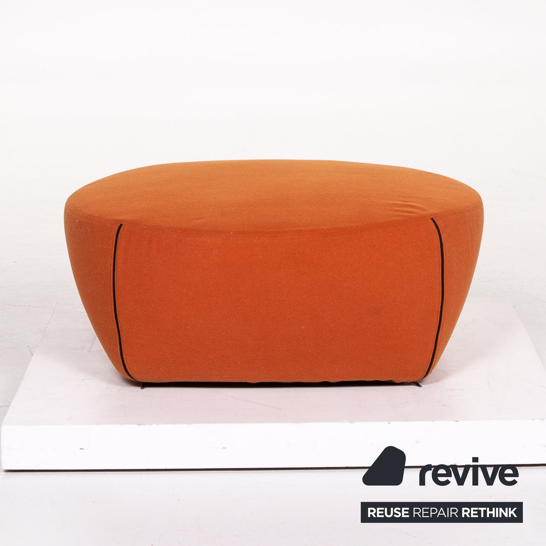 Minotti Portofino fabric armchair incl. stool Orange #13398