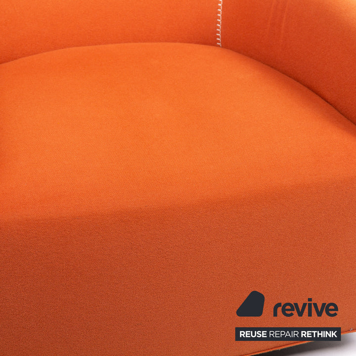Minotti Portofino fabric armchair incl. stool Orange #13397