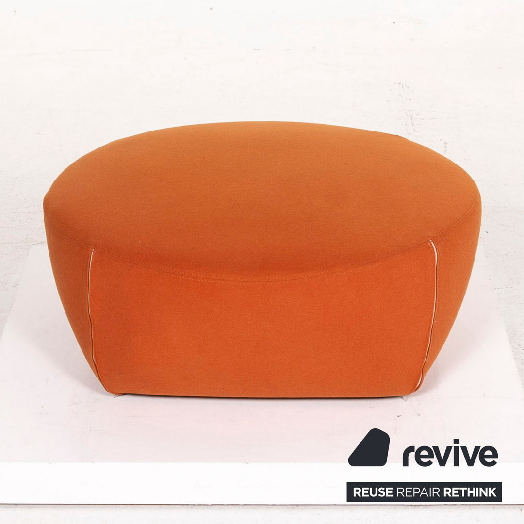 Minotti Portofino Stoff Sessel inkl. Hocker Orange #13397