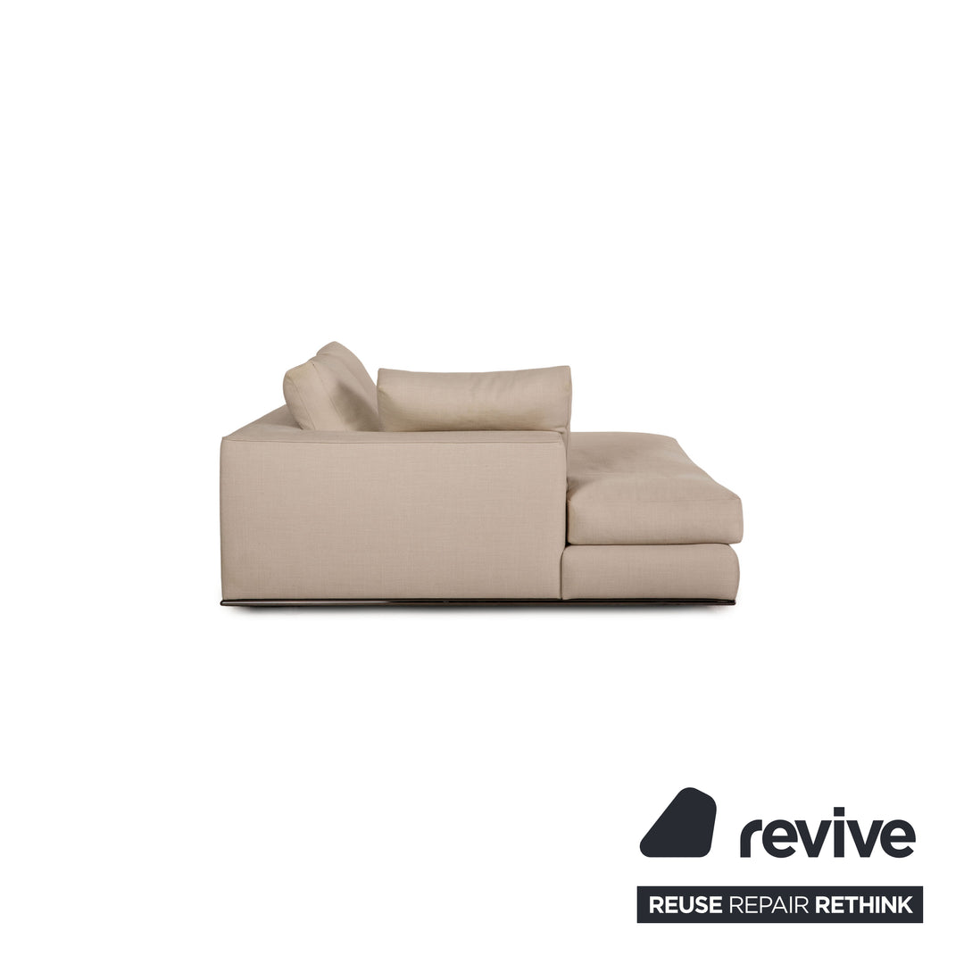Minotti fabric sofa cream two seater couch