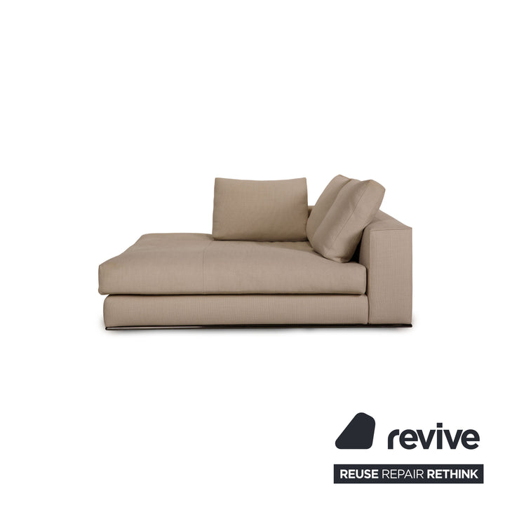 Minotti Stoff Sofa Creme Zweisitzer Couch