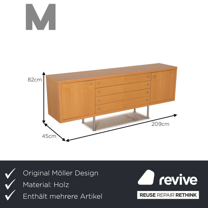 Möller Design Buffet en Bois Marron Vitrine