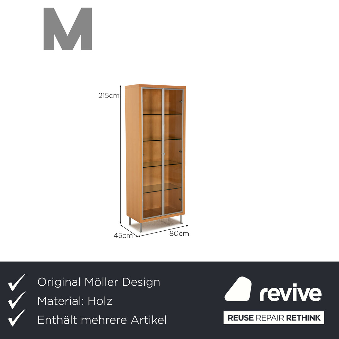 Möller Design Buffet en Bois Marron Vitrine