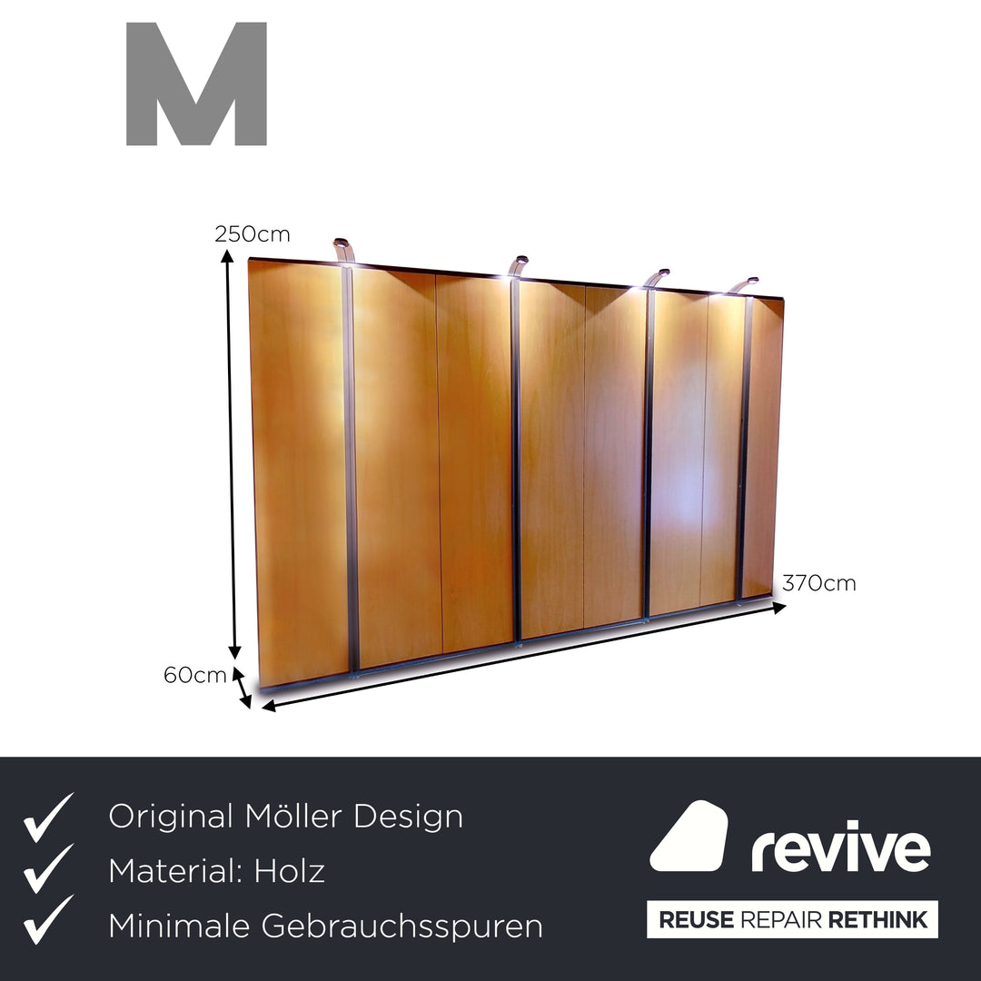 Möller Design wooden cabinet brown incl. lighting cabinet wall