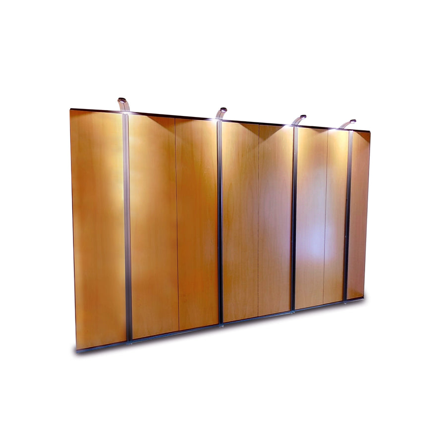 Möller Design wooden cabinet brown incl. lighting cabinet wall