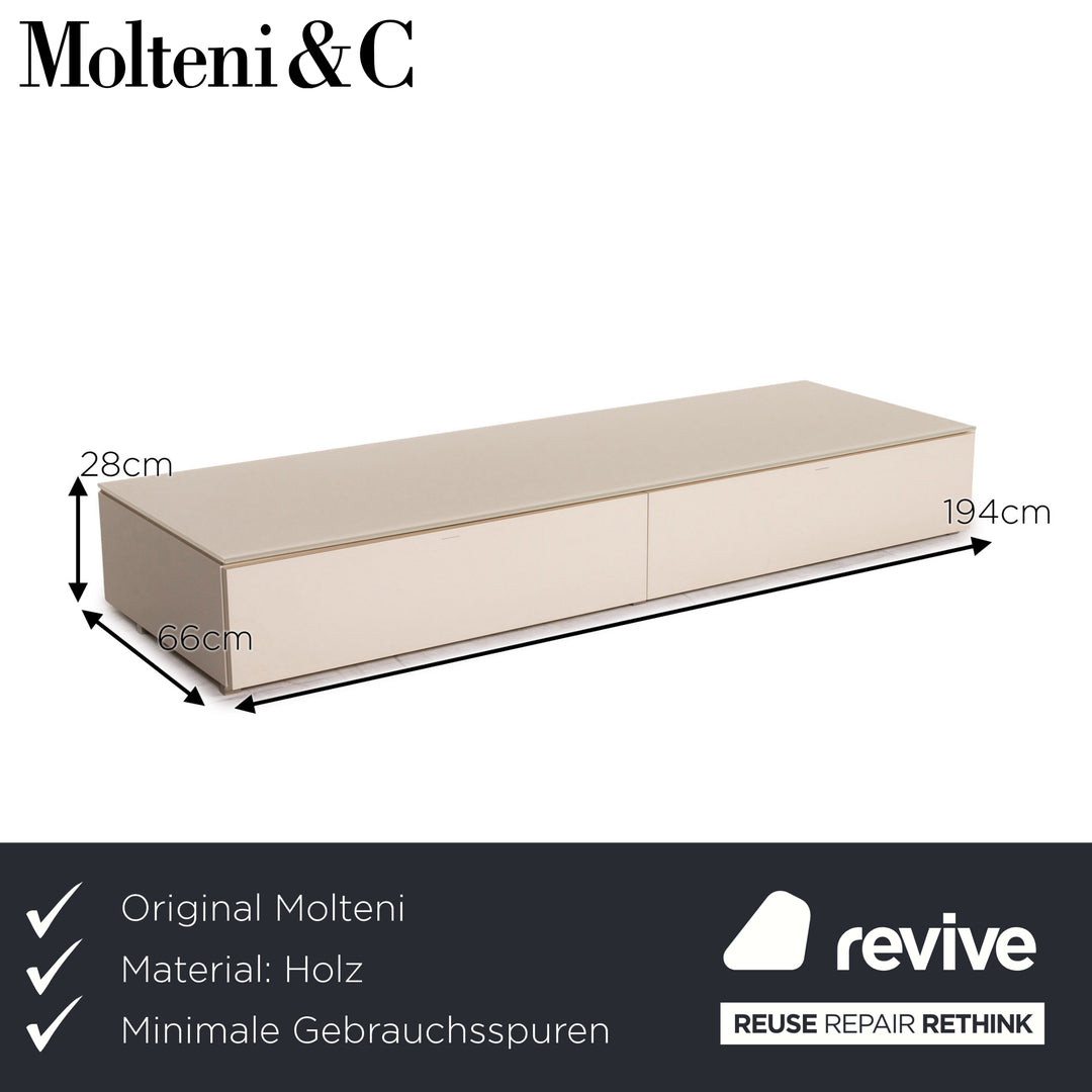 Molteni Pass Holz Lowboard Creme Sideboard Tv Board