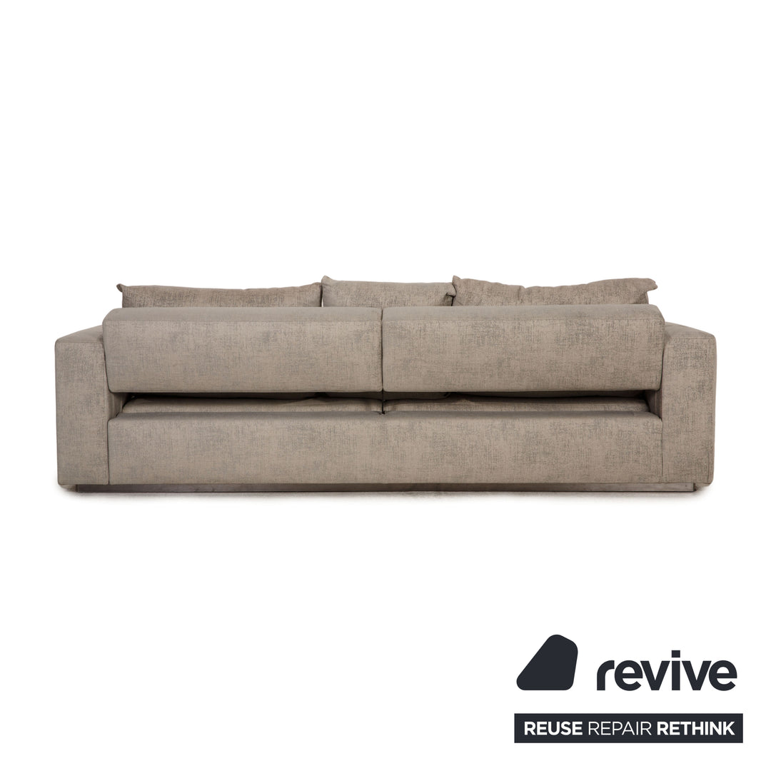 Molteni Fabric Sofa Gray Four Seater Couch