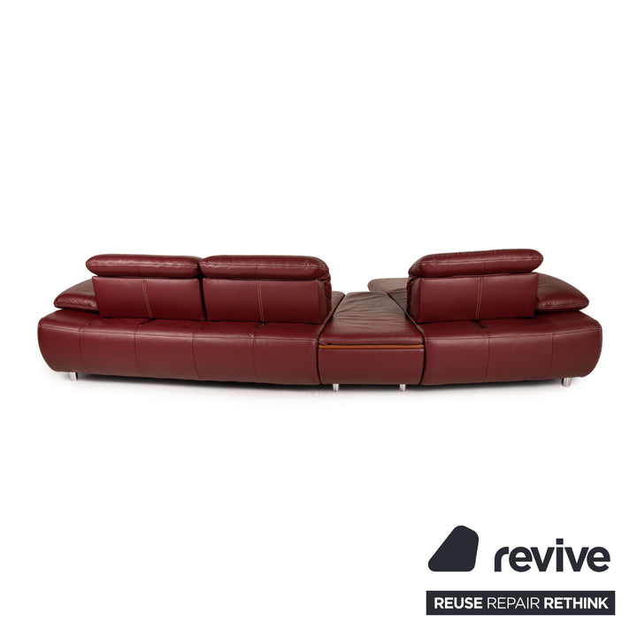 Mondo Clair Leather Sofa Red Corner Sofa Couch Function