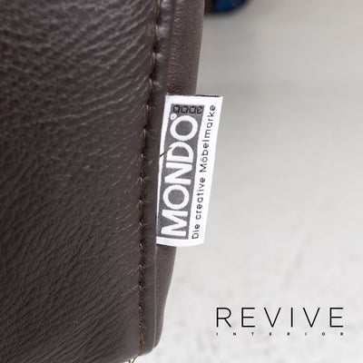 Mondo Leder Sofa Dunkelbraun Braun Zweisitzer Funktion Couch #12952