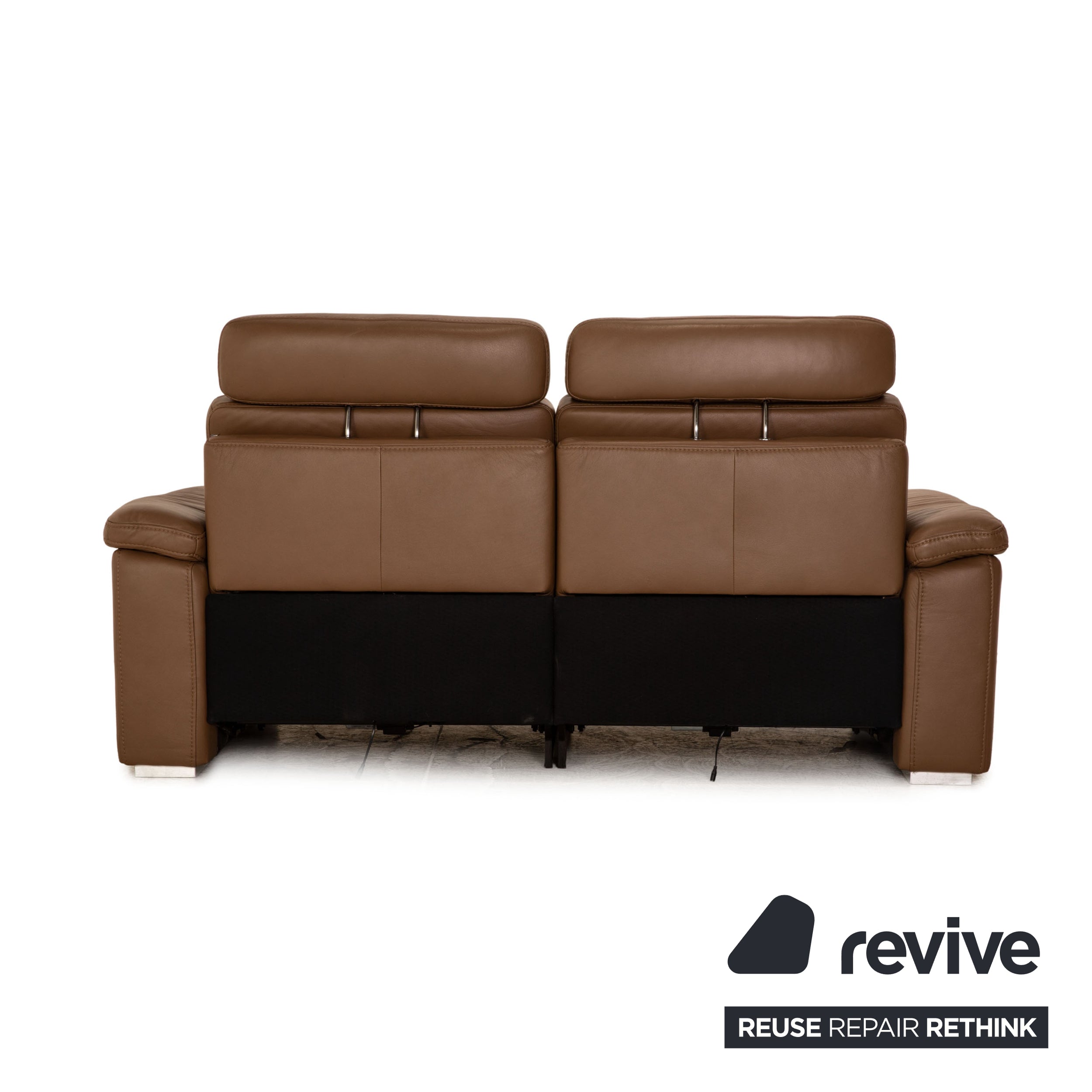 Mondo Maestra leather two seater brown sofa couch electric function