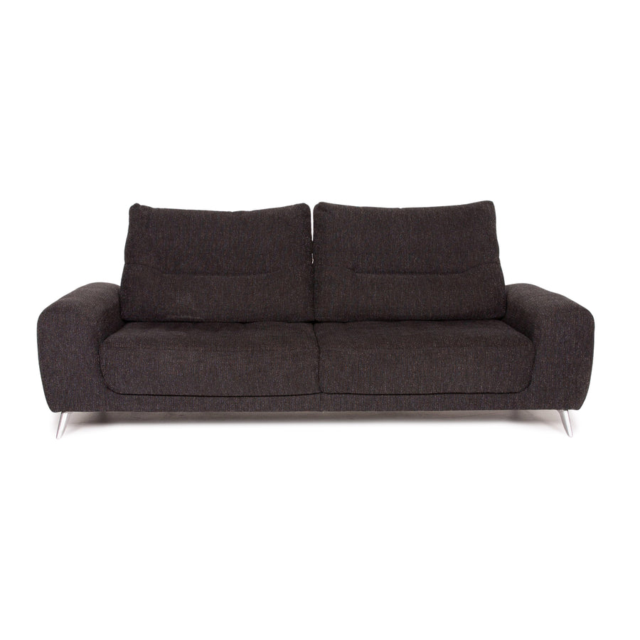 Mondo fabric sofa anthracite gray four-seater function couch #14649