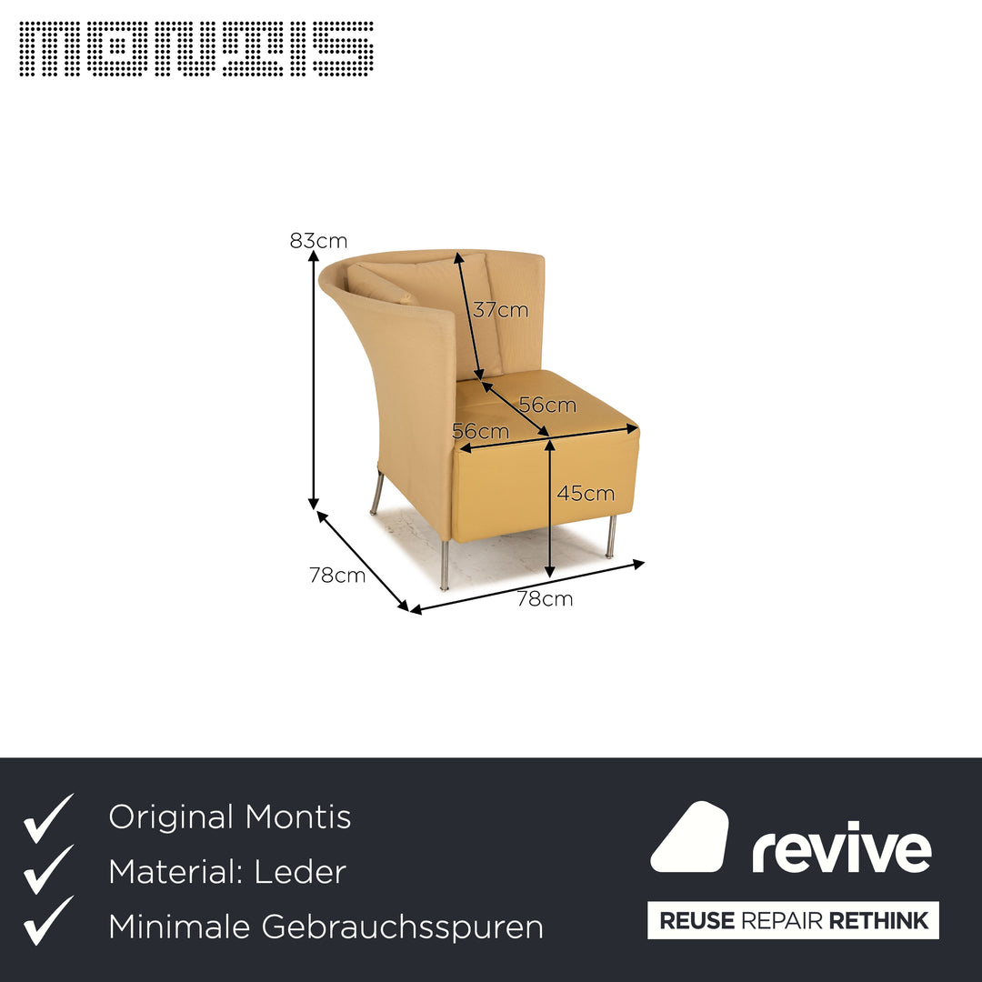 Montis Scene leather armchair cream