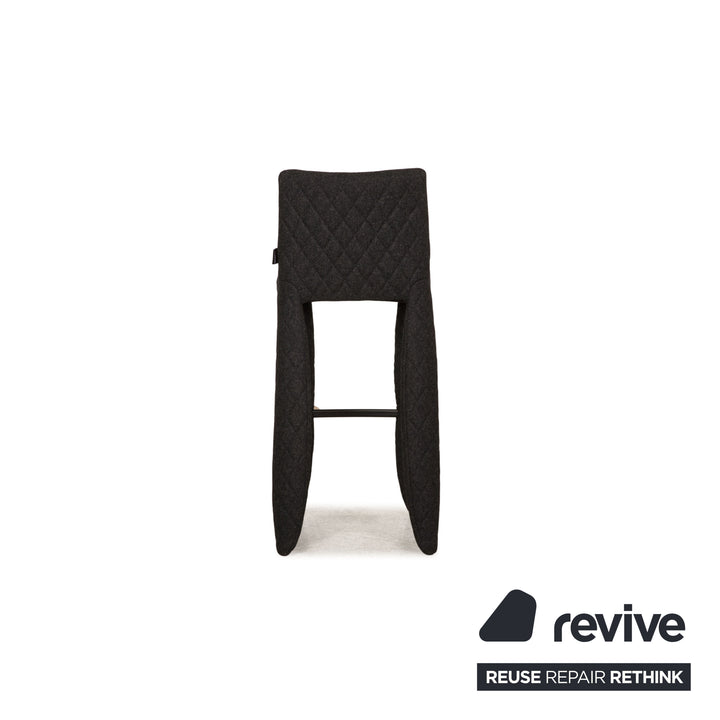 Moooi Monster Barstool fabric chair set anthracite 2x bar stool high table