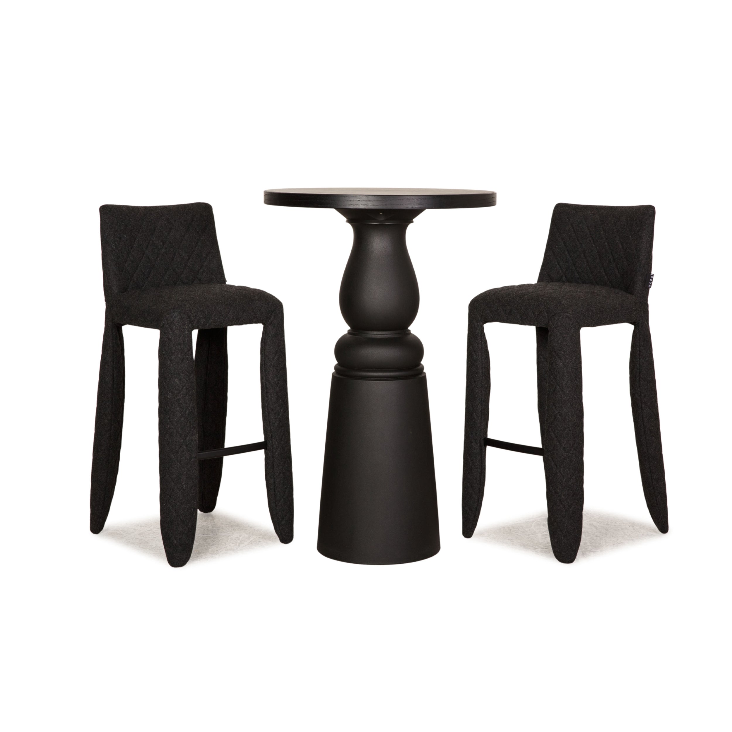 Moooi Garnitur Monster Barstool Anthrazit Stoff - 2. Hand - Revive.de