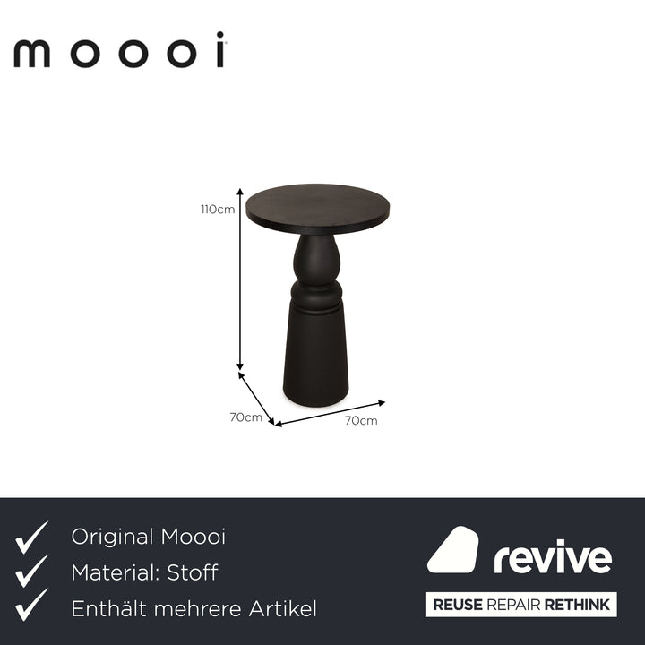 Moooi Monster Barstool fabric chair set anthracite 2x bar stool high table
