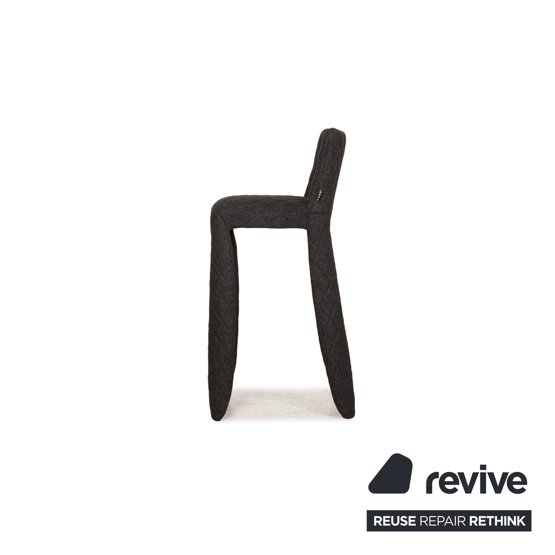Moooi Monster Barstool fabric chair set anthracite 2x bar stools