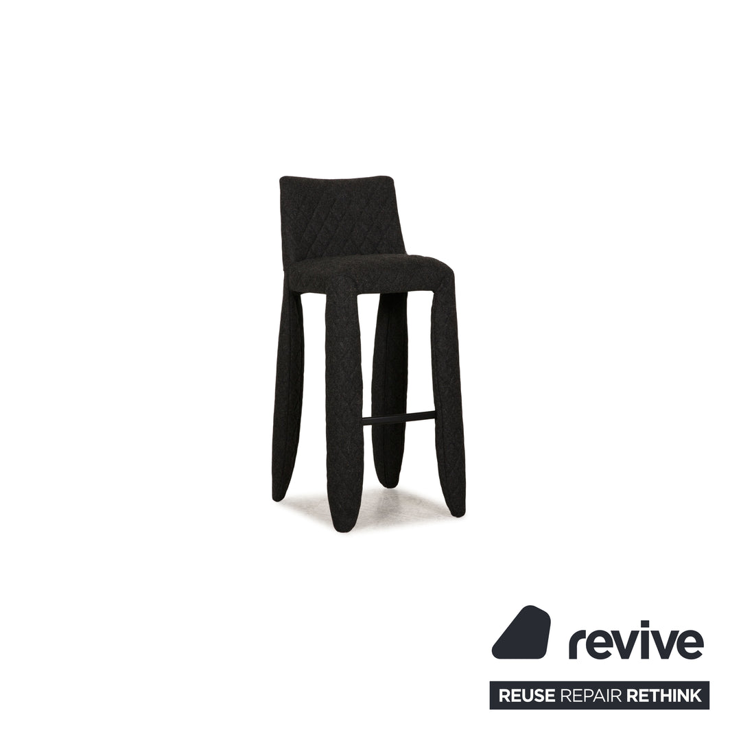 Moooi Monster Barstool fabric chair set anthracite 2x bar stools
