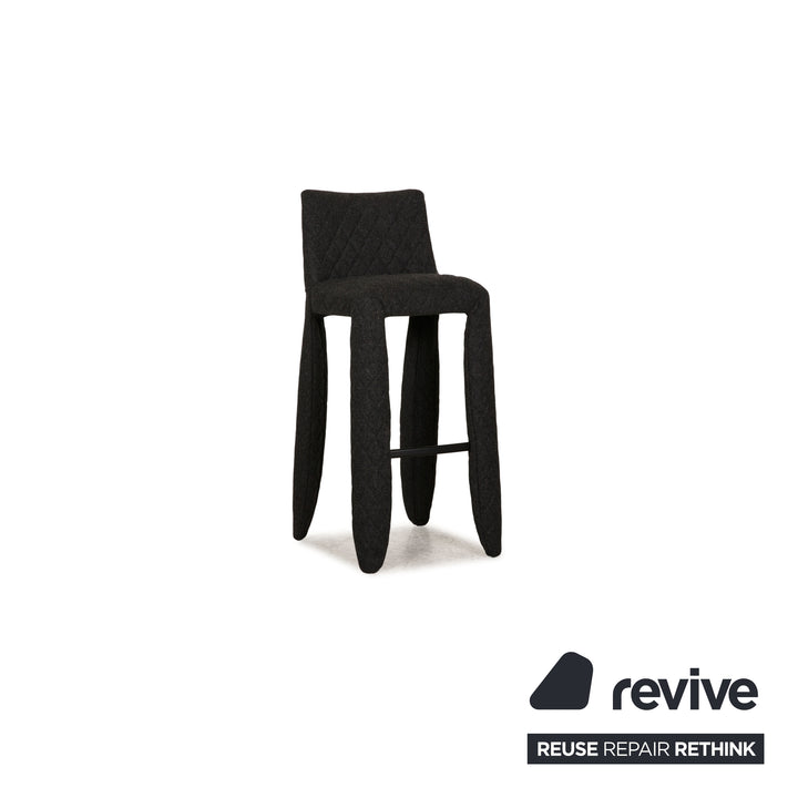Moooi Monster Barstool fabric chair set anthracite 2x bar stools